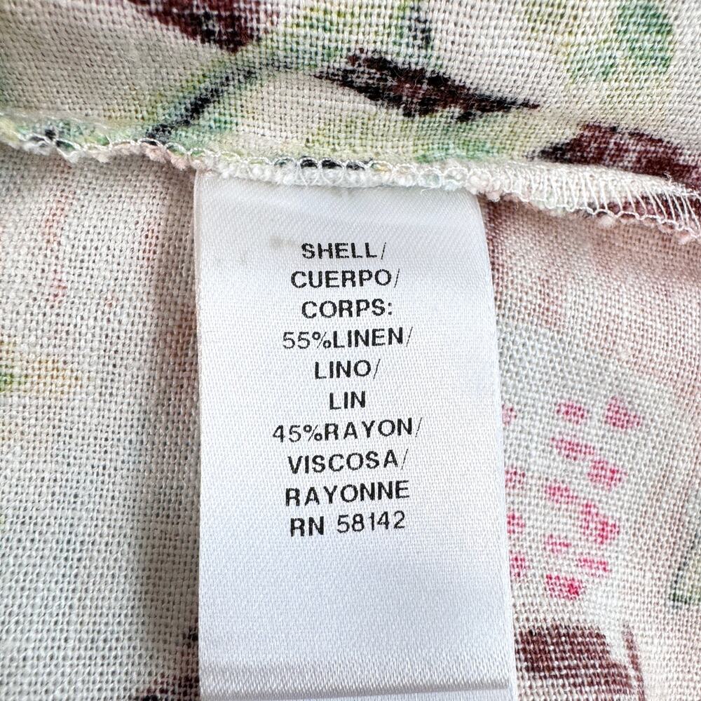 London Times Womens Halter Sun Dress Size 12 Linen Blend Beach Summer Resort - Picture 6 of 9